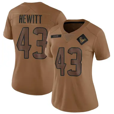 Women's Nike Houston Texans Neville Hewitt 2023 Salute To Service Jersey - Brown Limited