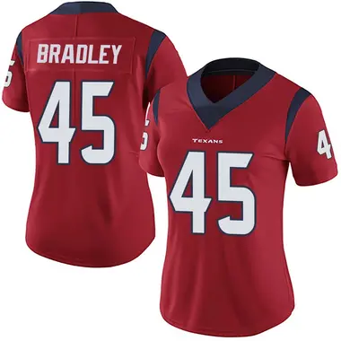 Women's Nike Houston Texans Shaun Bradley Alternate Vapor Untouchable Jersey - Red Limited