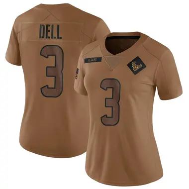 Women's Nike Houston Texans Tank Dell 2023 Salute To Service Jersey - Brown Limited