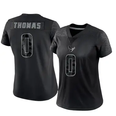 Women's Nike Houston Texans Zach Thomas Reflective Jersey - Black Limited