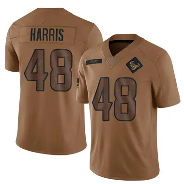 Youth Nike Houston Texans Christian Harris 2023 Salute To Service Jersey - Brown Limited