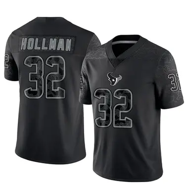 Youth Nike Houston Texans Ka'dar Hollman Reflective Jersey - Black Limited