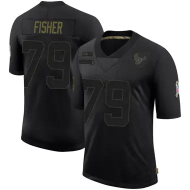 Youth Nike Houston Texans Malik Fisher 2020 Salute To Service Jersey - Black Limited