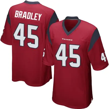 Youth Nike Houston Texans Shaun Bradley Alternate Jersey - Red Game